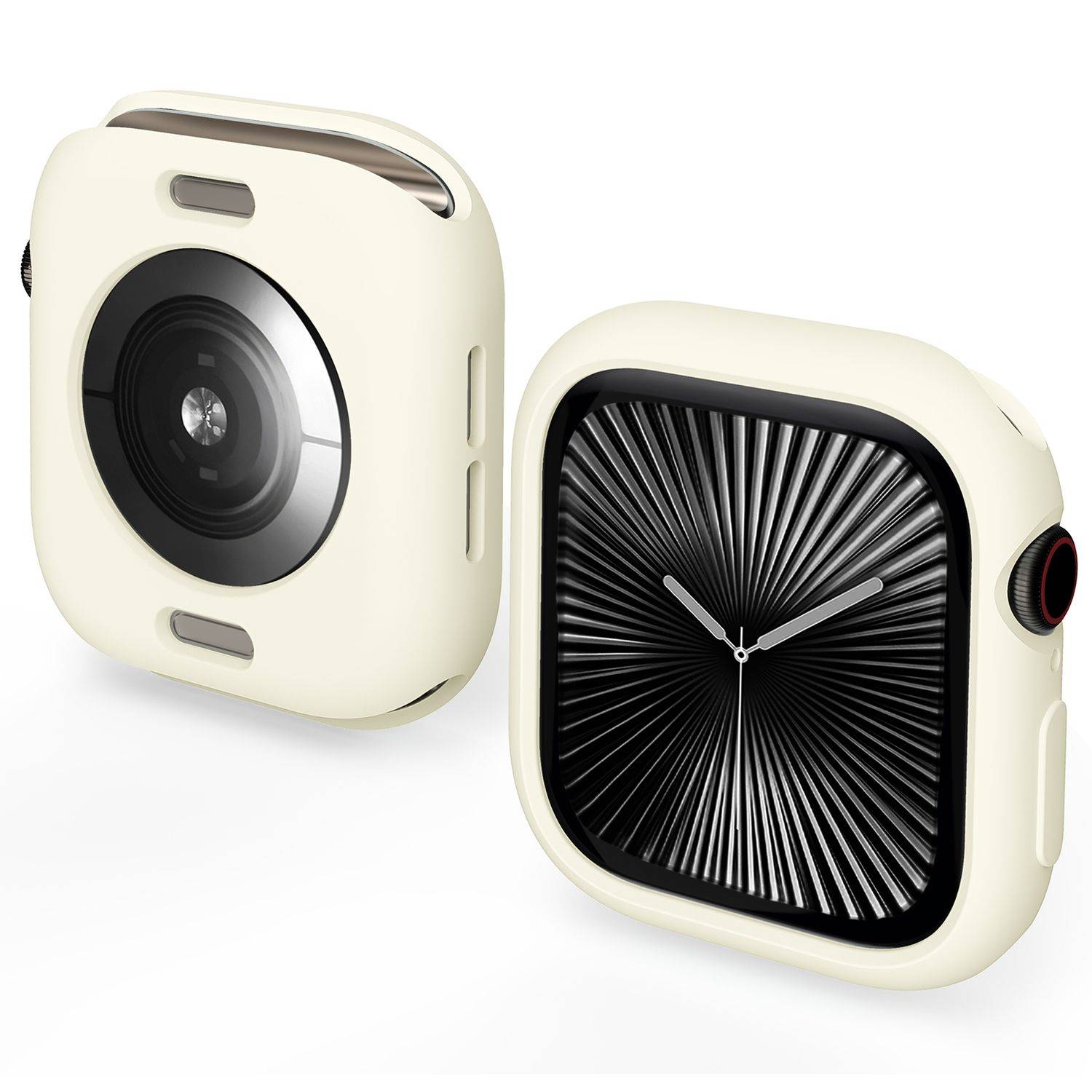 Für Apple Watch Series 10 46mm Candy Design Smart Watch TPU Gehäuse Hülle Beige