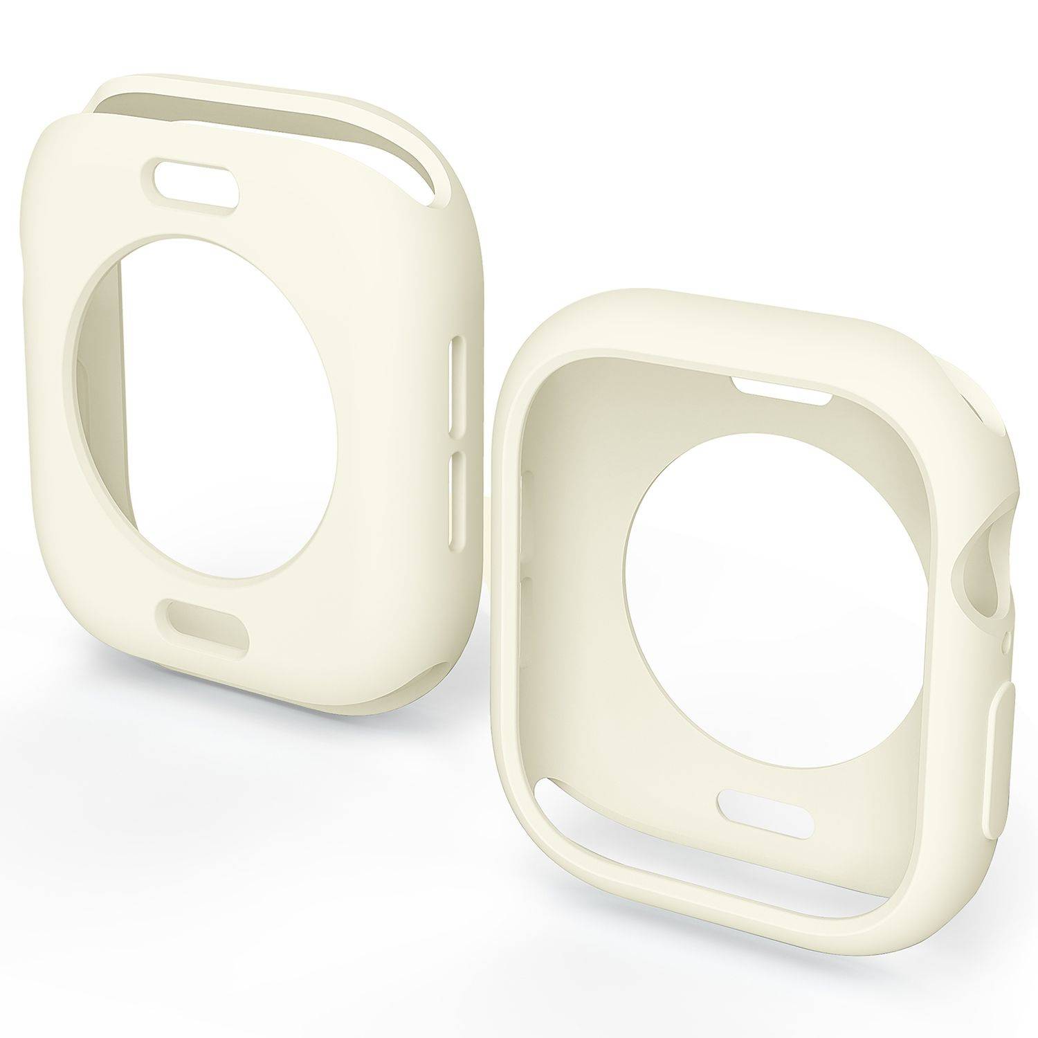 Für Apple Watch Series 11 / 10 42mm Candy Design Smart Watch TPU Gehäuse Hülle Beige