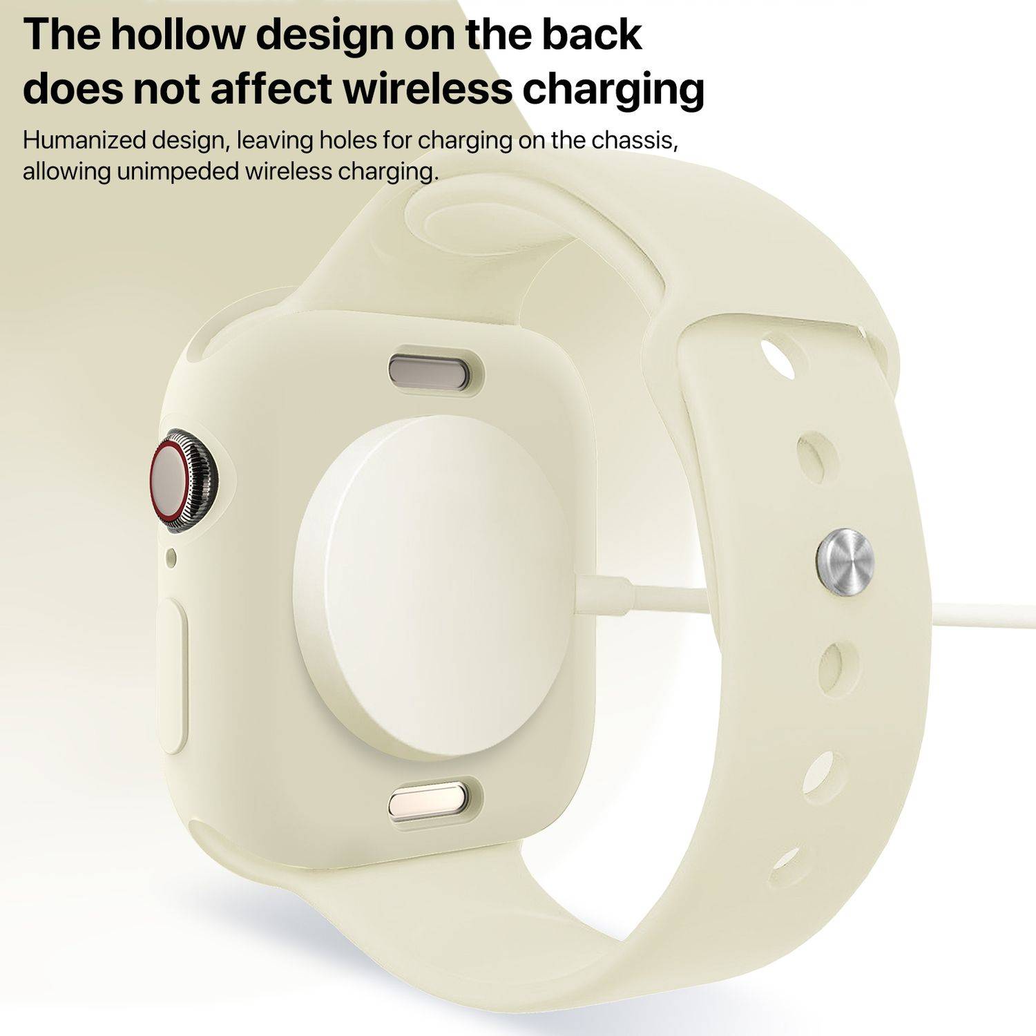 Für Apple Watch Series 10 42mm Candy Design Smart Watch TPU Gehäuse Hülle Beige