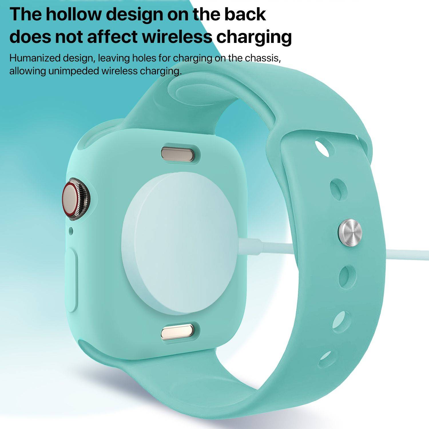 Für Apple Watch Series 10 46mm Candy Design Smart Watch TPU Gehäuse Hülle Türkis