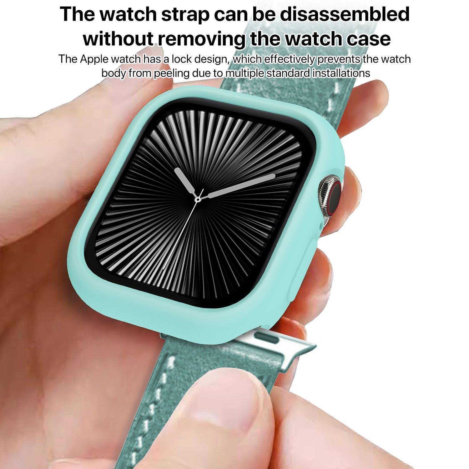 Für Apple Watch Series 11 / 10 42mm Candy Design Smart Watch TPU Gehäuse Hülle Türkis