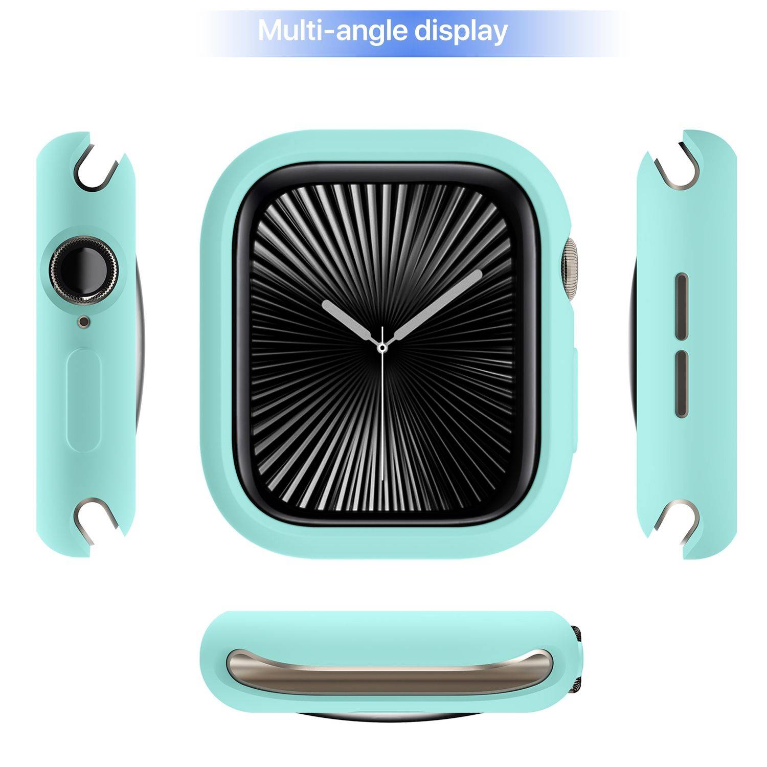Für Apple Watch Series 10 42mm Candy Design Smart Watch TPU Gehäuse Hülle Türkis