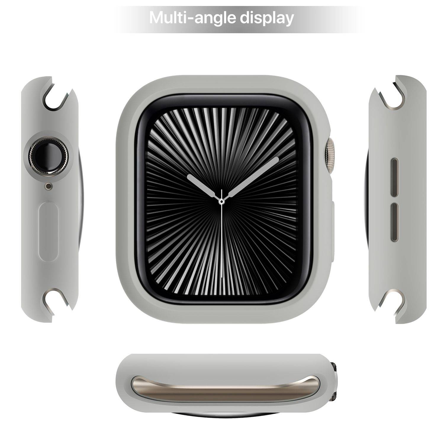 Für Apple Watch Series 10 42mm Candy Design Smart Watch TPU Gehäuse Hülle Dunkelgrau