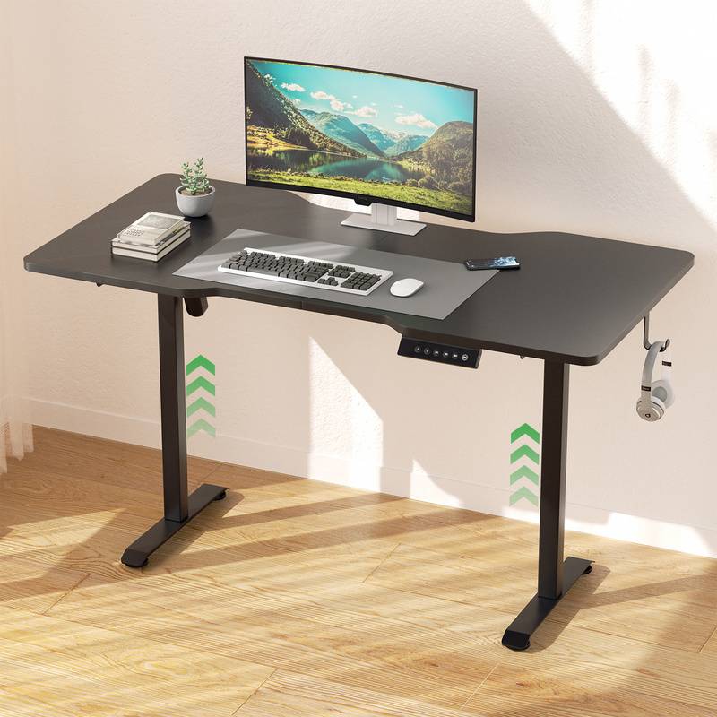 Schreibtisch 120 x 60 cm, Elektrisch höhenverstellbarer Schreibtisch, mit Memory-Funktion und Anti-Kollisions Technologie mit Memory-Steuerung