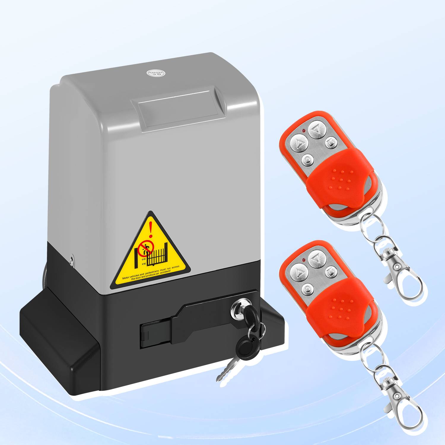 Schiebetorantrieb Set - 550W Motor, bis 1200 kg, mit 2 Schlüssel und Fernbedienung, Hoftorantrieb, Torantrieb, Schiebetor, Toröffner (mit Bluetooth
