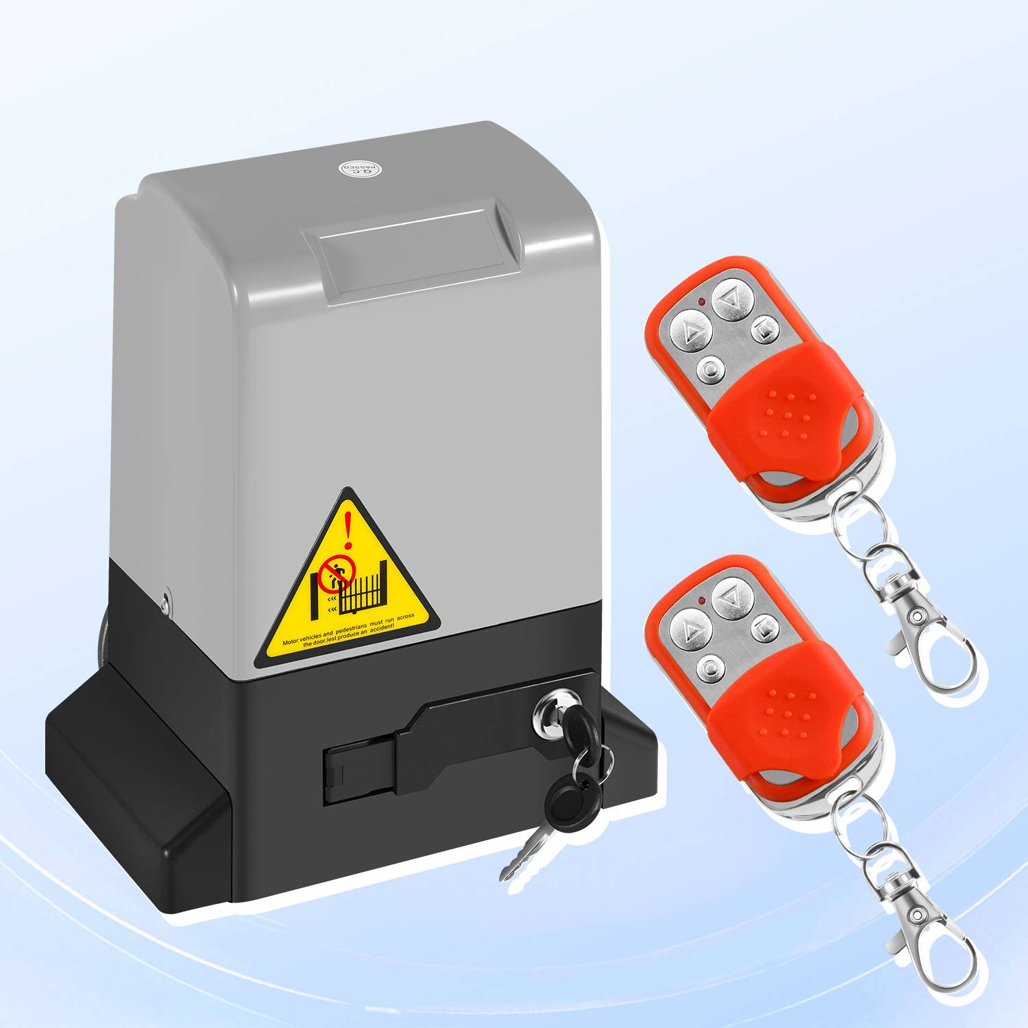 Schiebetorantrieb Set - 370W Motor, bis 800 kg, mit 2 Schlüssel und Fernbedienung, Hoftorantrieb, Torantrieb, Schiebetor, Toröffner (mit Bluetooth
