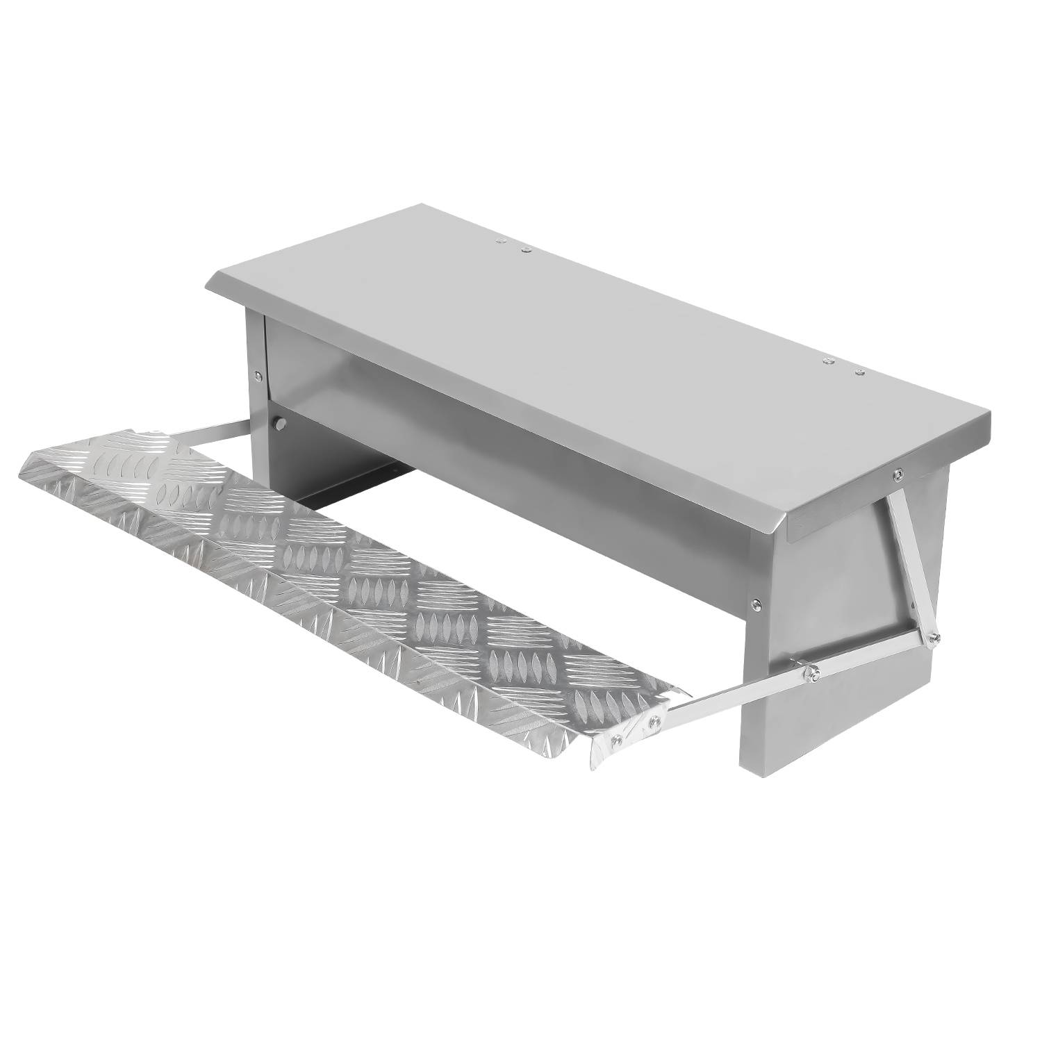 Futterautomat für hühner Geflügel mit Deckel Futterspender, 5kg Fußpedal selbstöffnender Futtertrog automat hühnerfutter