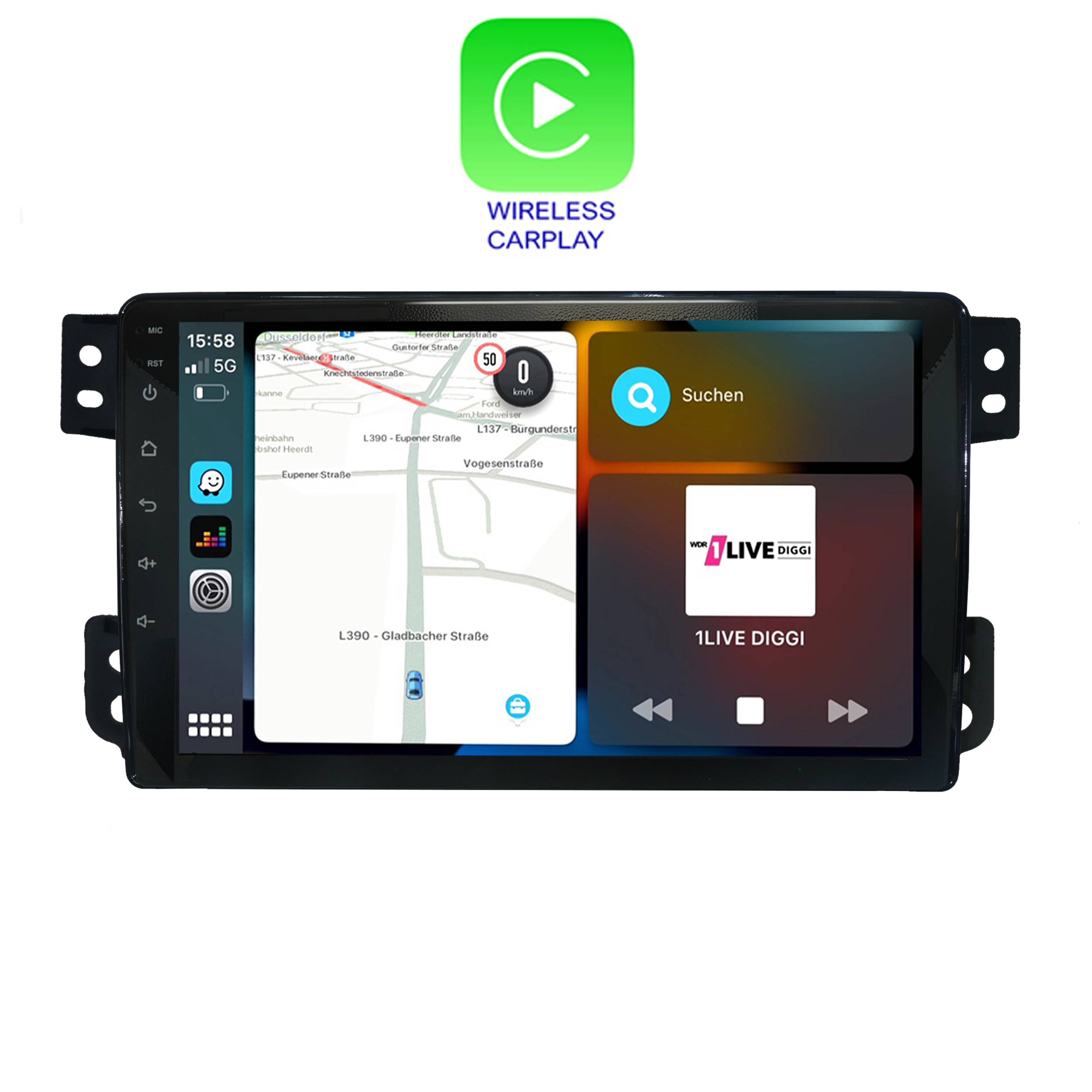 Für Suzuki Splash 9" Touchscreen Android Autoradio GPS Navigation CarPlay