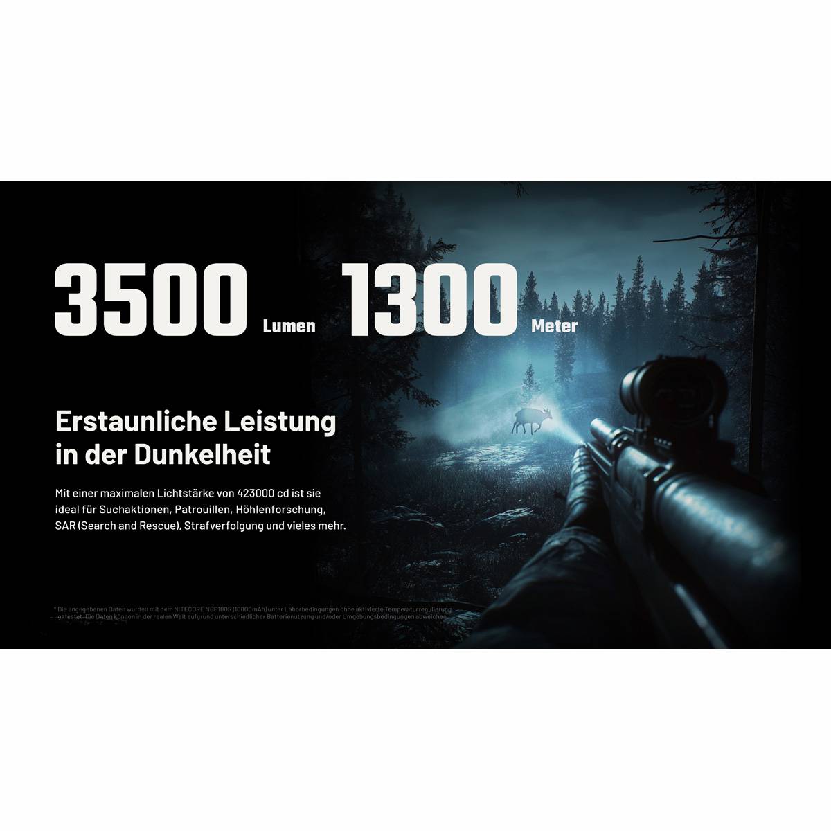 Nitecore MH40 Pro 3500 Lumen - LED Taschenlampe mit Fernschalter