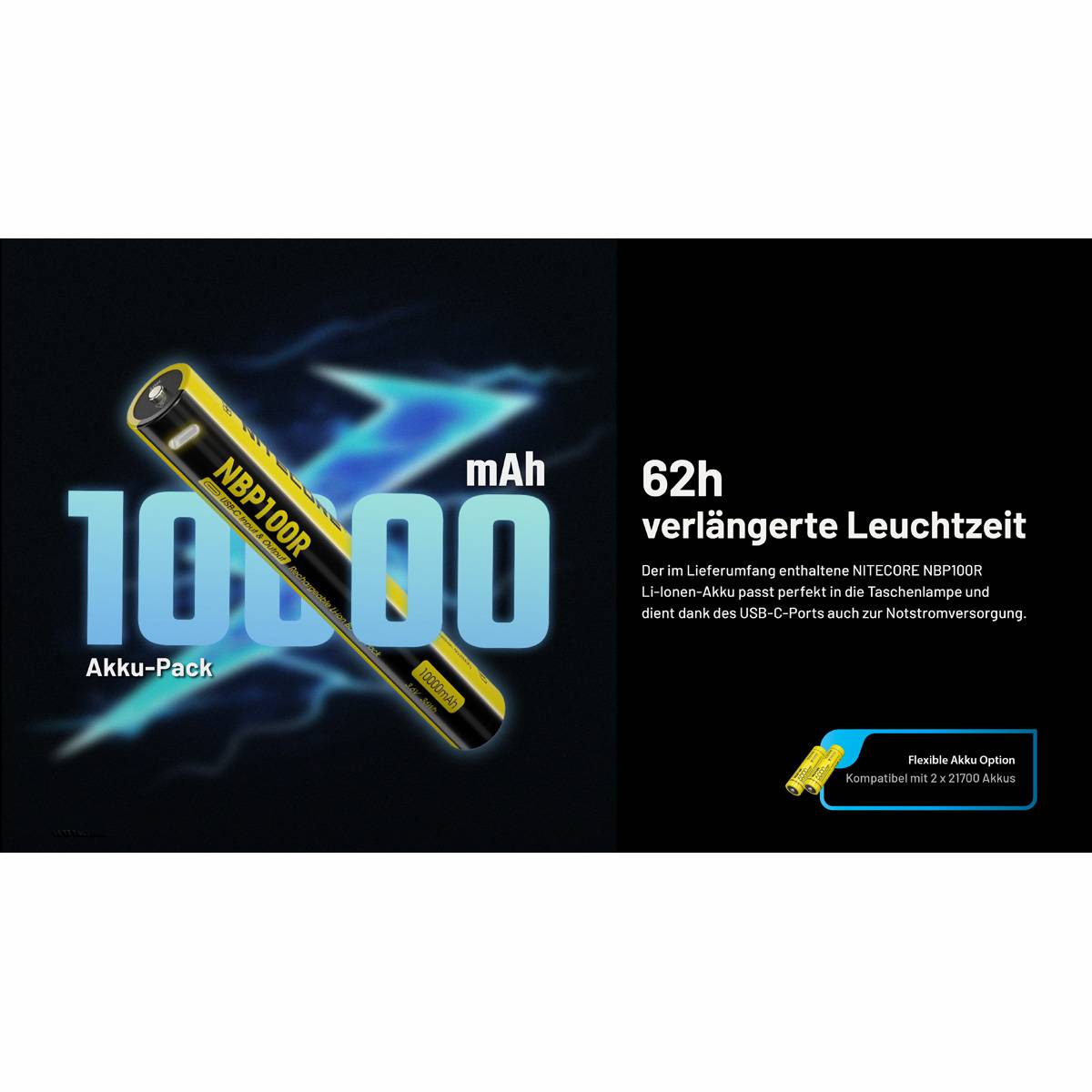 Nitecore MH40 Pro LED-Taschenlampe 3500 Lumen - Schwarz