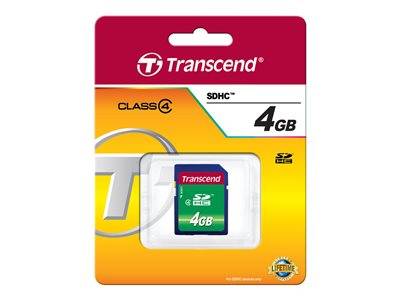 TRANSCEND 4GB SDHC Karte Class 4 Komponenten Speicher Flash-Speicher