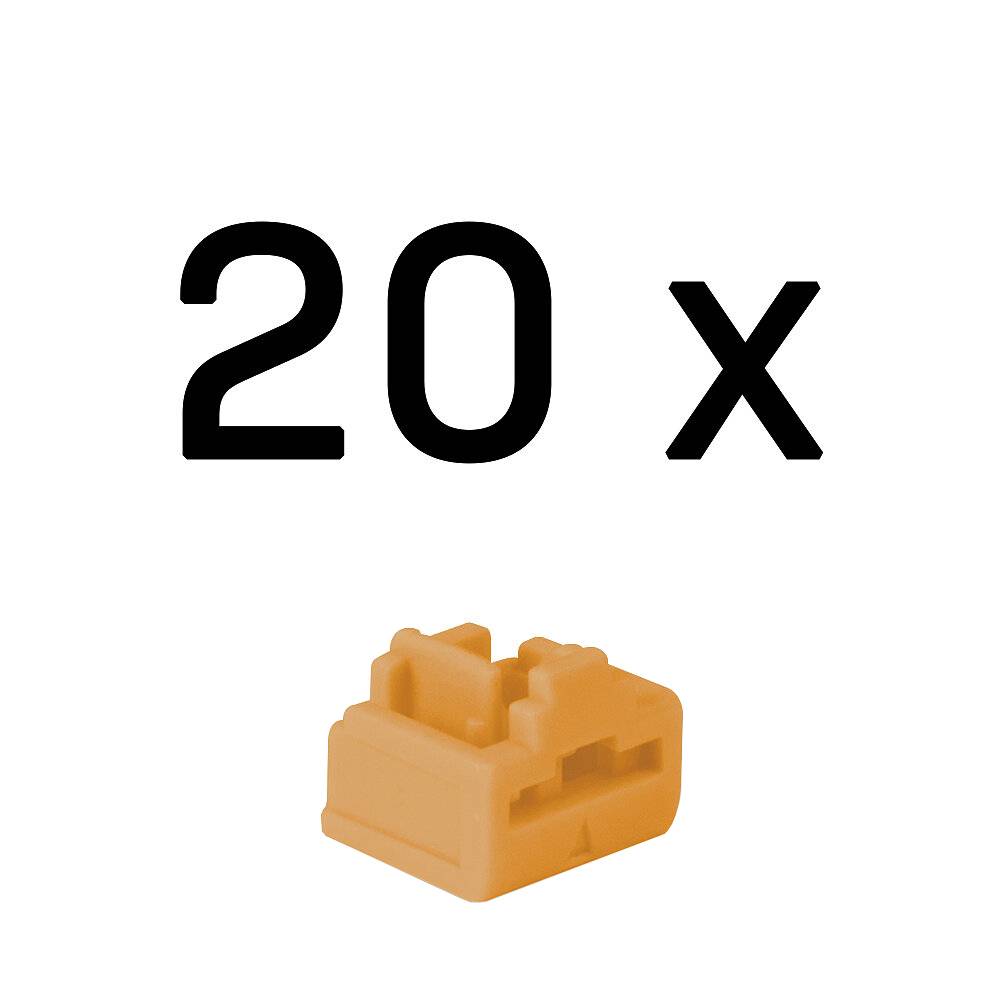 LINDY RJ45 Port Schlösser Orange, 20 Stück