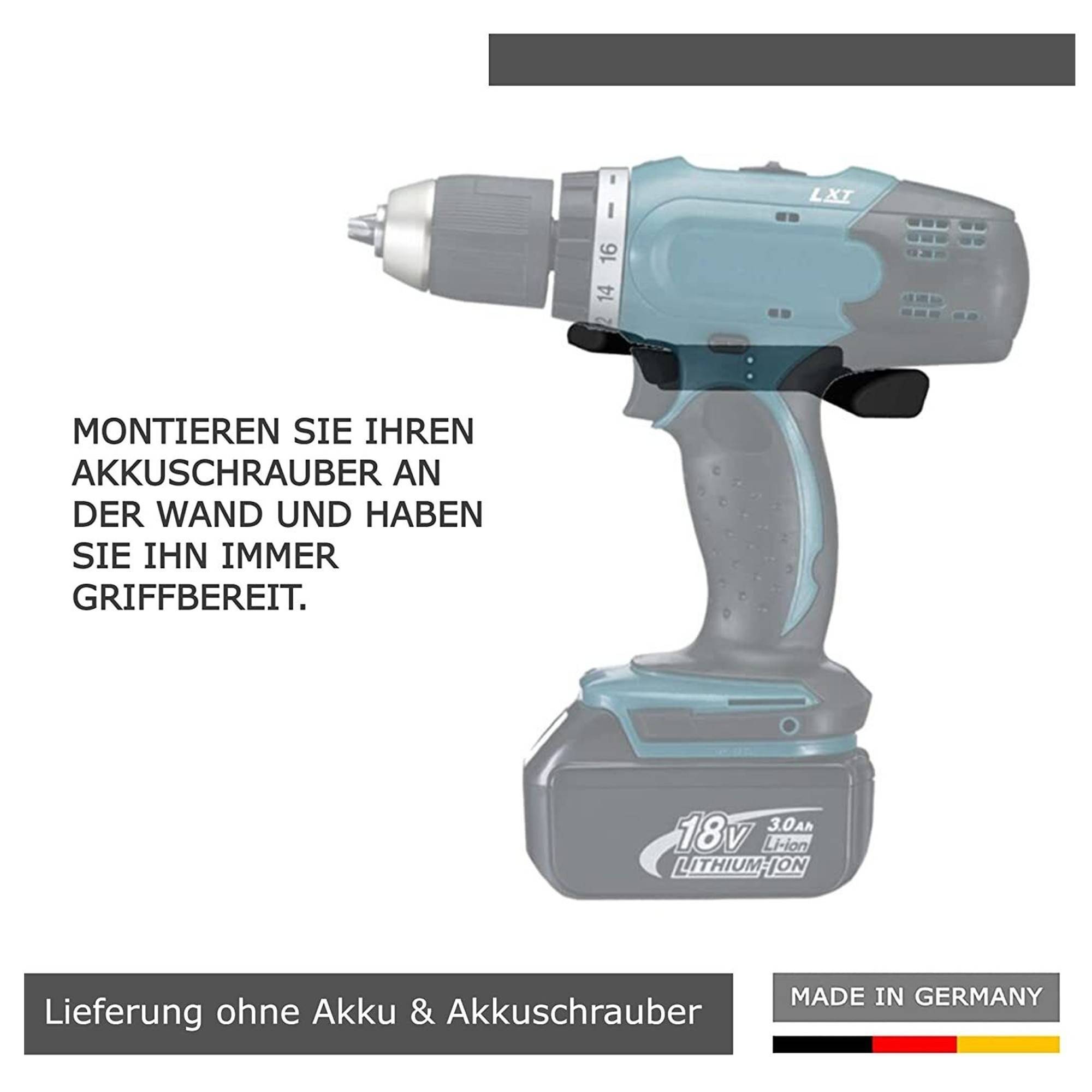 TronicXL Wandhalterung Wand Halterung passend für Dewalt Akkuschrauber 18V DCD777S2T DCD771C2 DCD796N Werkzeughalter