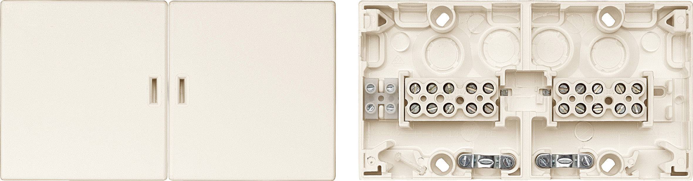 Merten Geräteanschlussdose 521044 m.Dreierteilung UP+AP weiß Install.Baumaterial Schalter