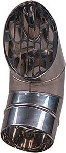 Pluggit Bogen DN150, Fortluft Edelstahl - LTBO150EG