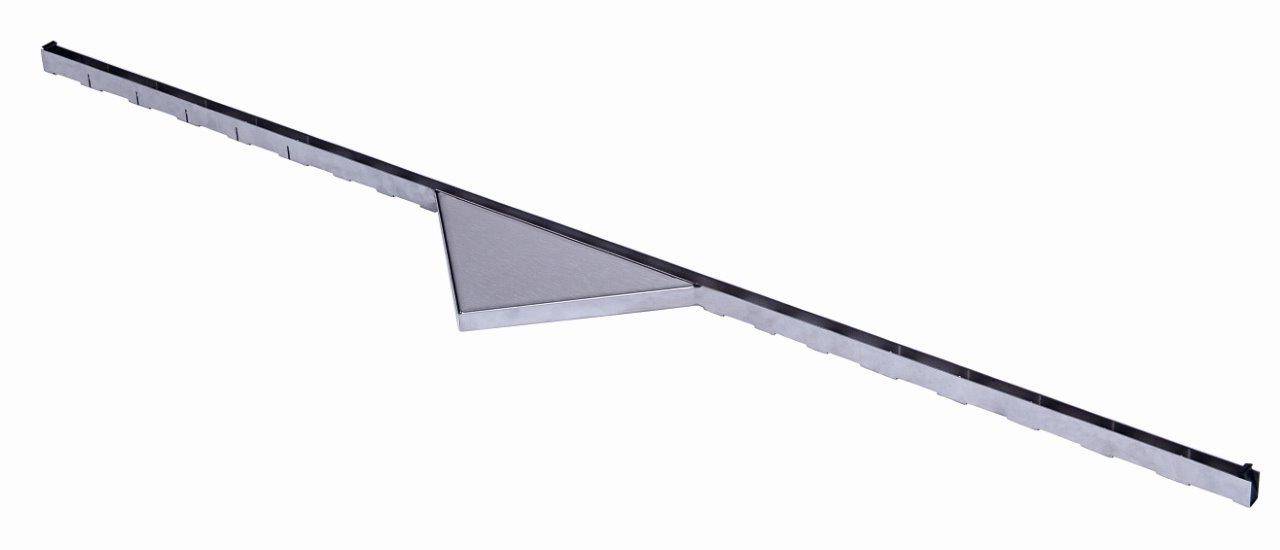 Pluggit Zuluftblende, Länge 1.000 mm Edelstahl, Shadow, mit Reinigungsöffnung - PL221