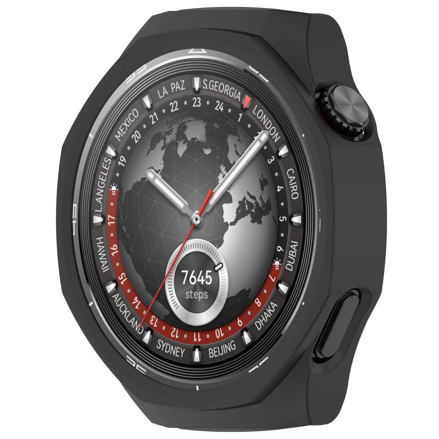 Für Huawei Watch GT 5 Pro 46mm Design PC Watch Schutz Gehäuse Hülle Schwarz