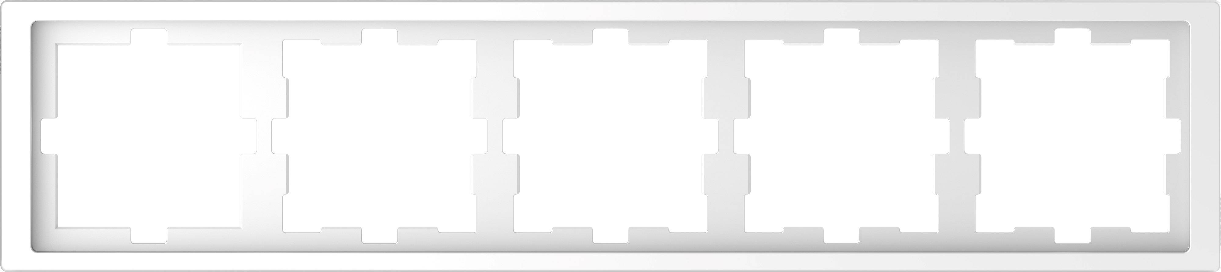 Merten D-Life Rahmen 5fach MEG4050-6535 Lotosweiß Install.Baumaterial Schaltermat/Geb.Steu Schalter