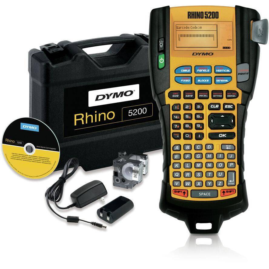 DYMO Rhino 5200 im stabilen Hartschalenkof. ABC UK/HK Multimedia-Technik Etikettendrucker
