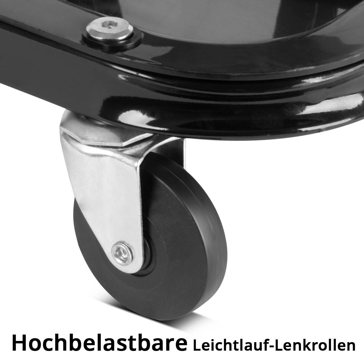 STAHLWERK Werkstatthocker WRS-35 ST Schwarz mit 136 kg Tragkraft Werkstattsitz