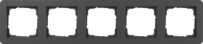 GIRA 0215153 Abdeckrahmen 5f Gira E1 Schwarz m Install.Baumaterial Schaltermat/Geb.Steu Schalter