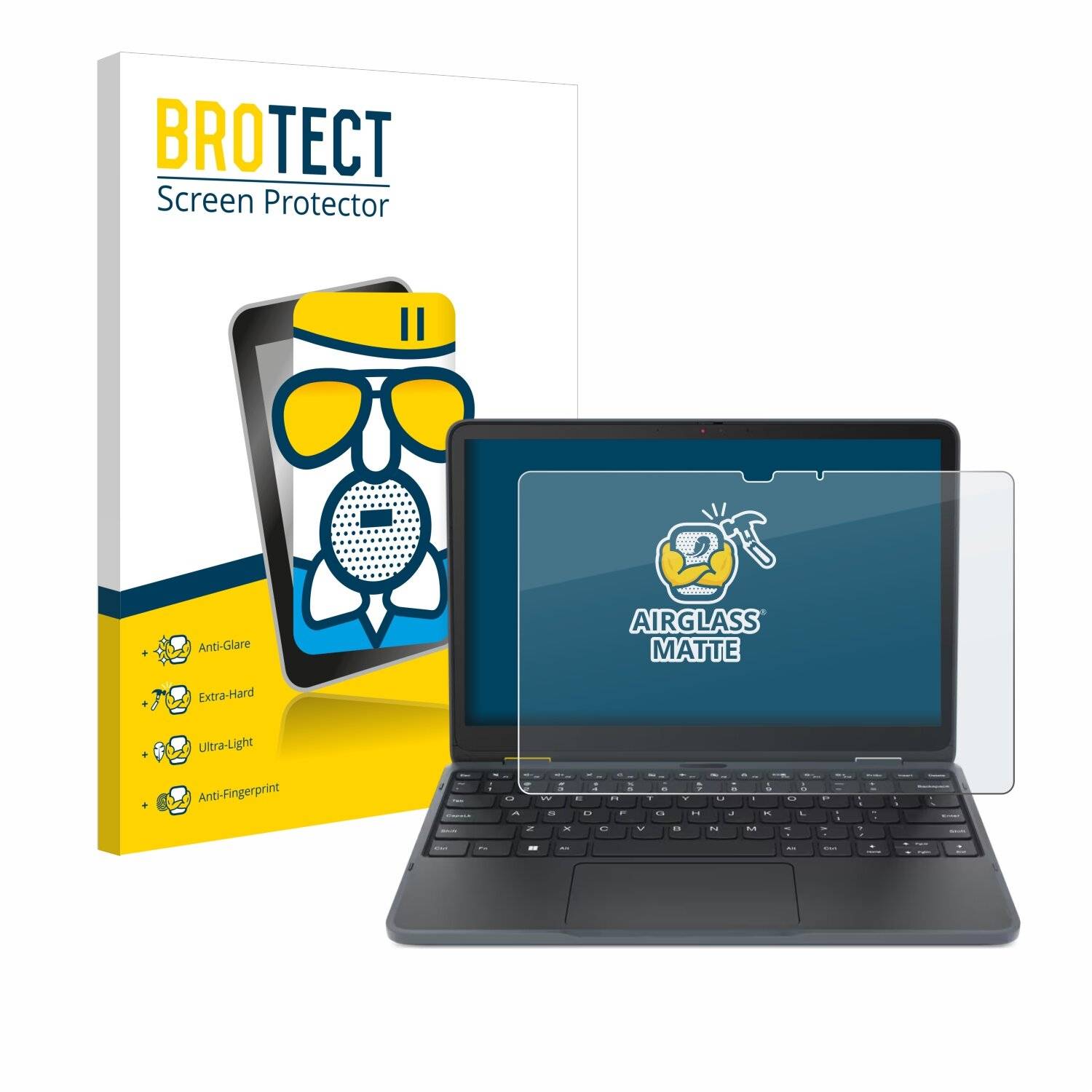 BROTECT AirGlass Matt Glas Panzer Folie für Lenovo 300w Yoga 11 (4.