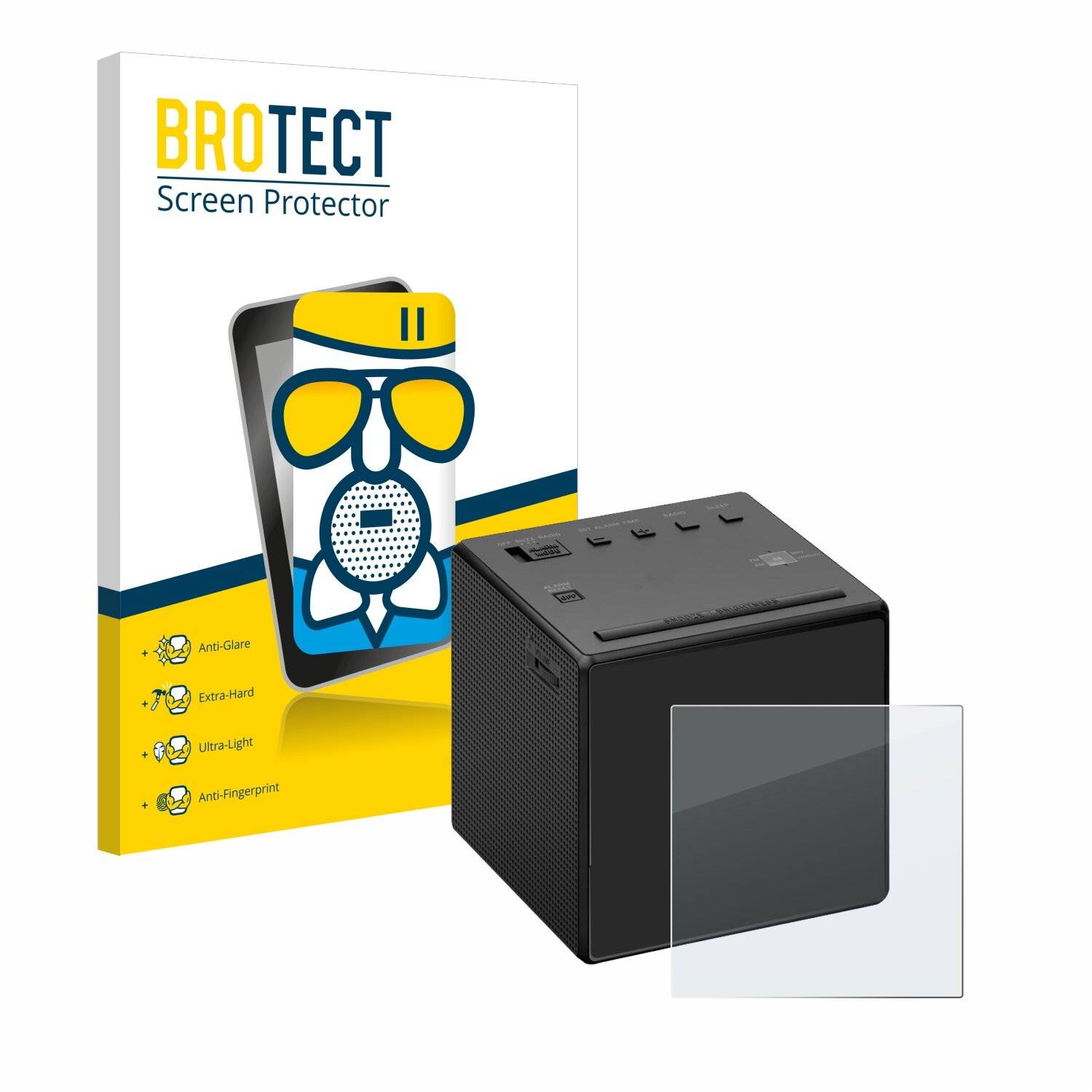 BROTECT AirGlass Matt Glas Panzer Folie für Sony ICF-C1