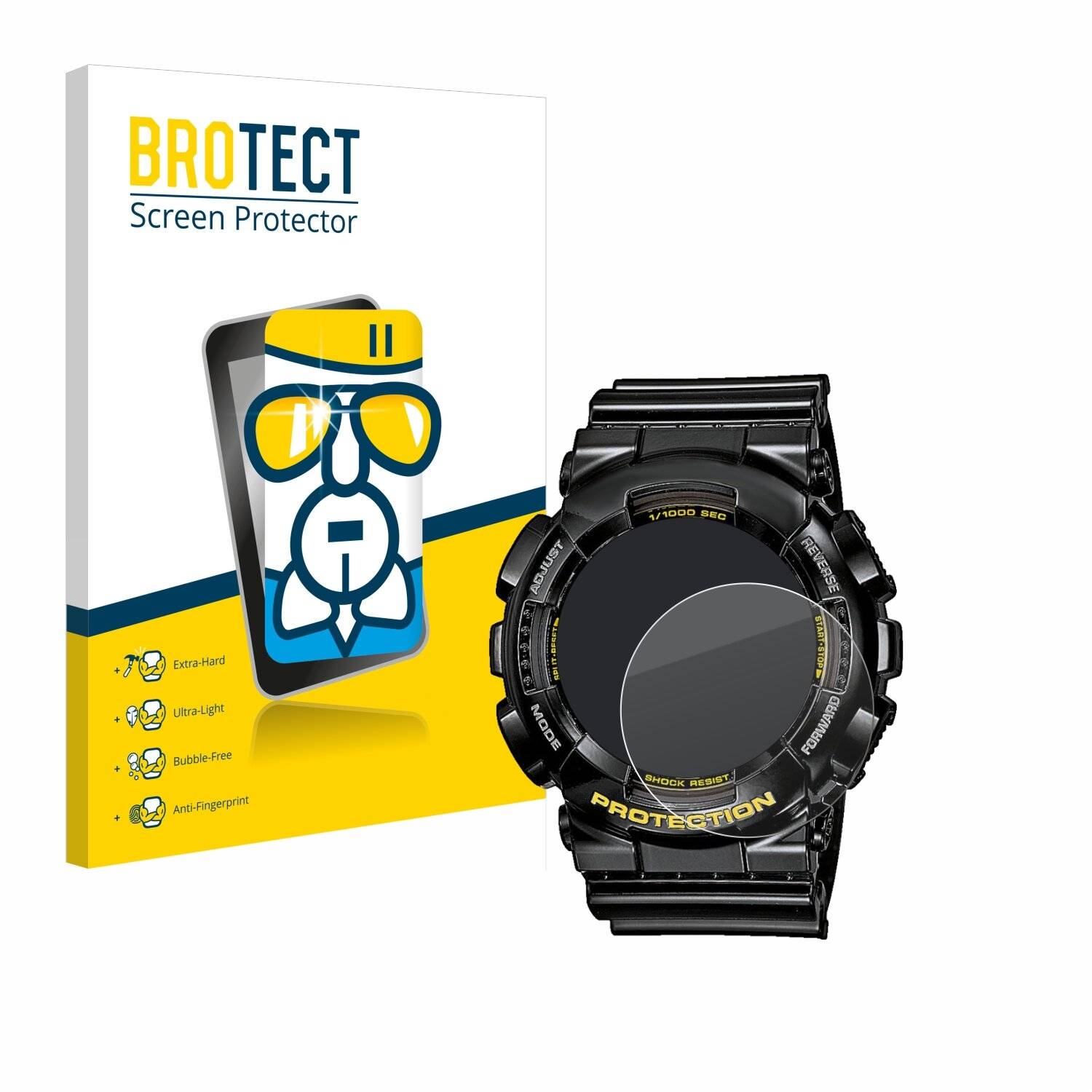 BROTECT AirGlass Glas Panzer-Folie für Casio G-Shock GA-110GB-1A -