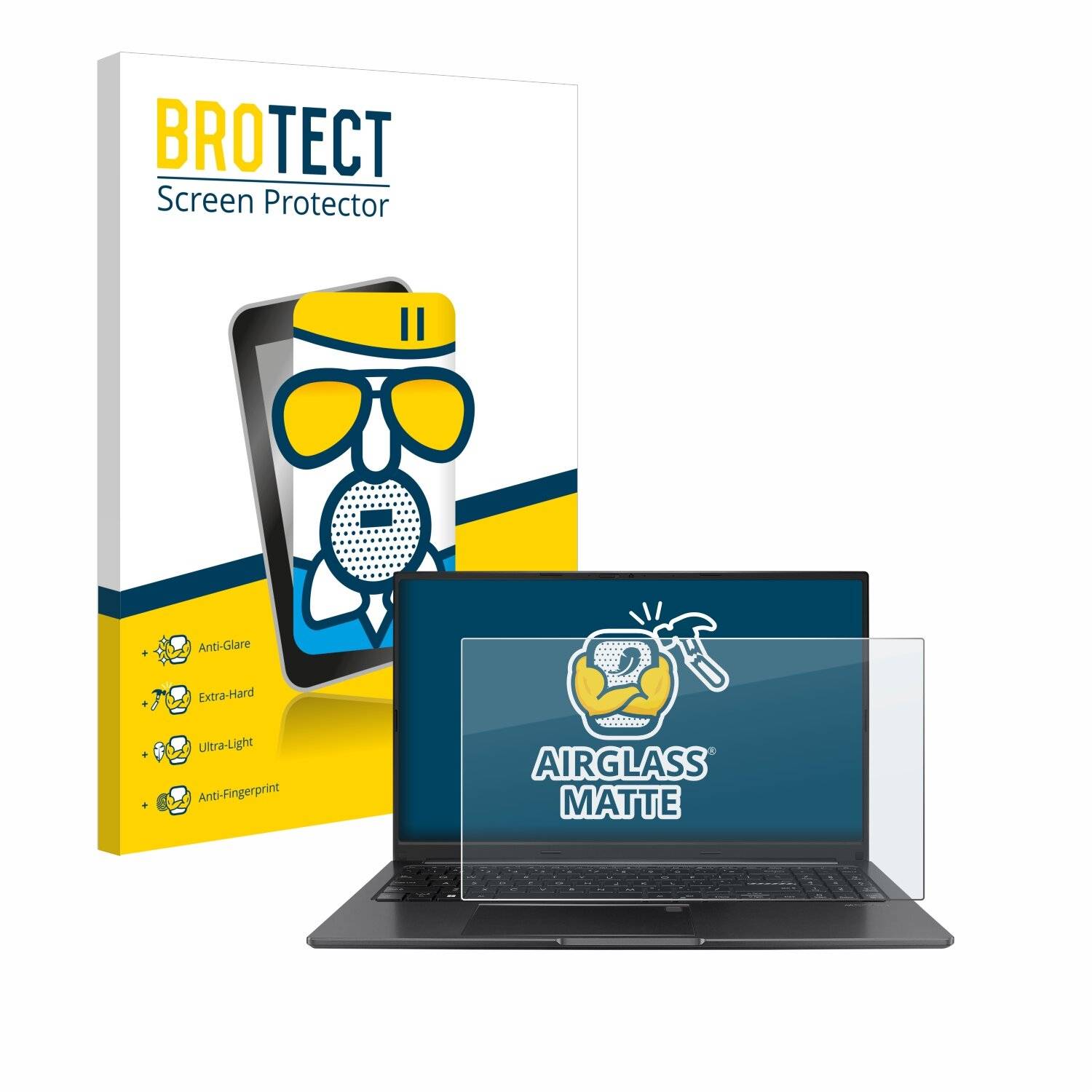 BROTECT AirGlass Matt Glas Panzer Folie für ASUS Vivobook 15