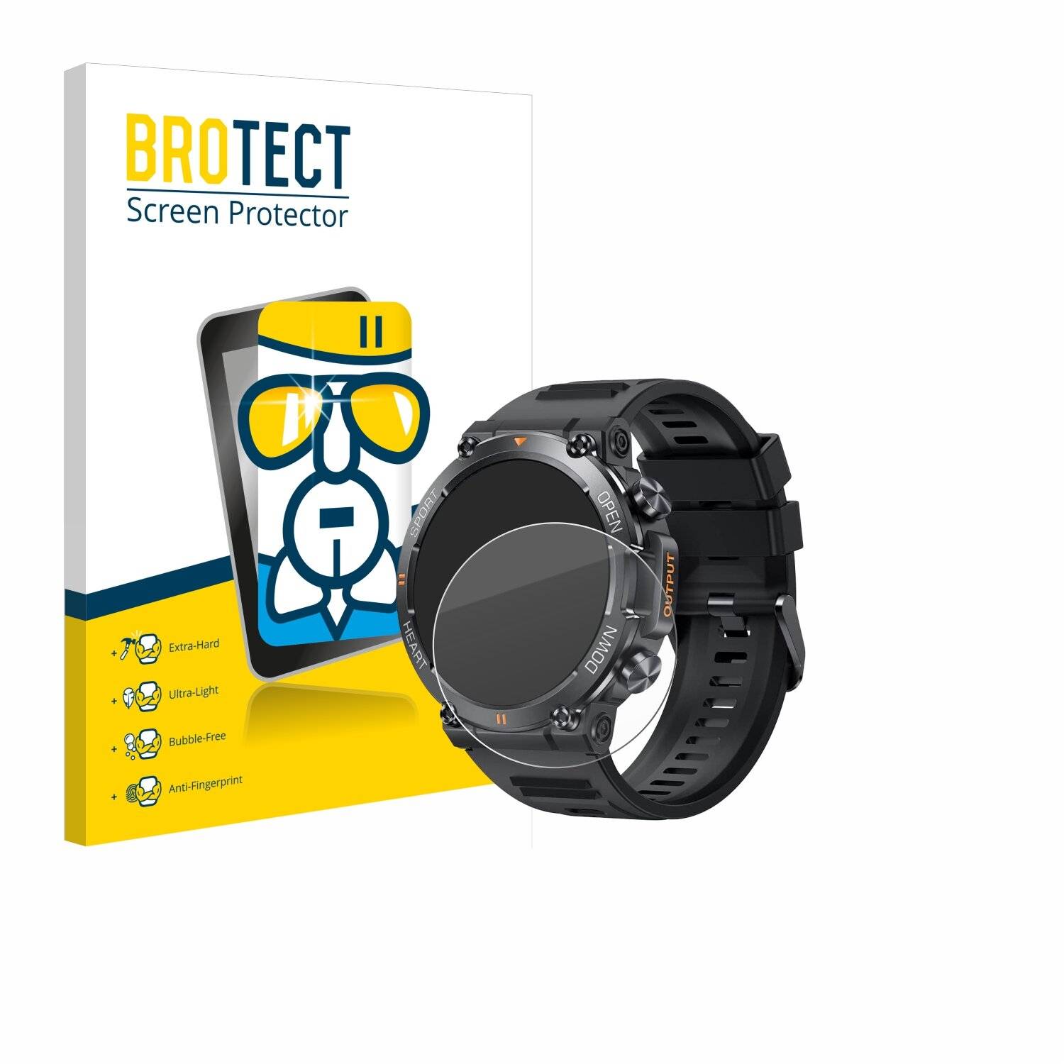 BROTECT AirGlass Glas Panzer-Folie für GaWear K56-PRO 1.39 -