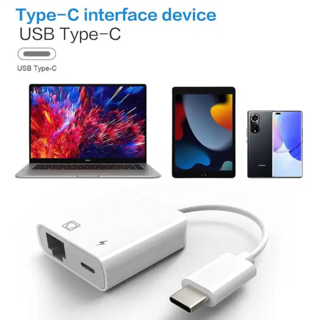 ENGELMANN USB-C auf Ethernet Adapter mit Ladefunktion