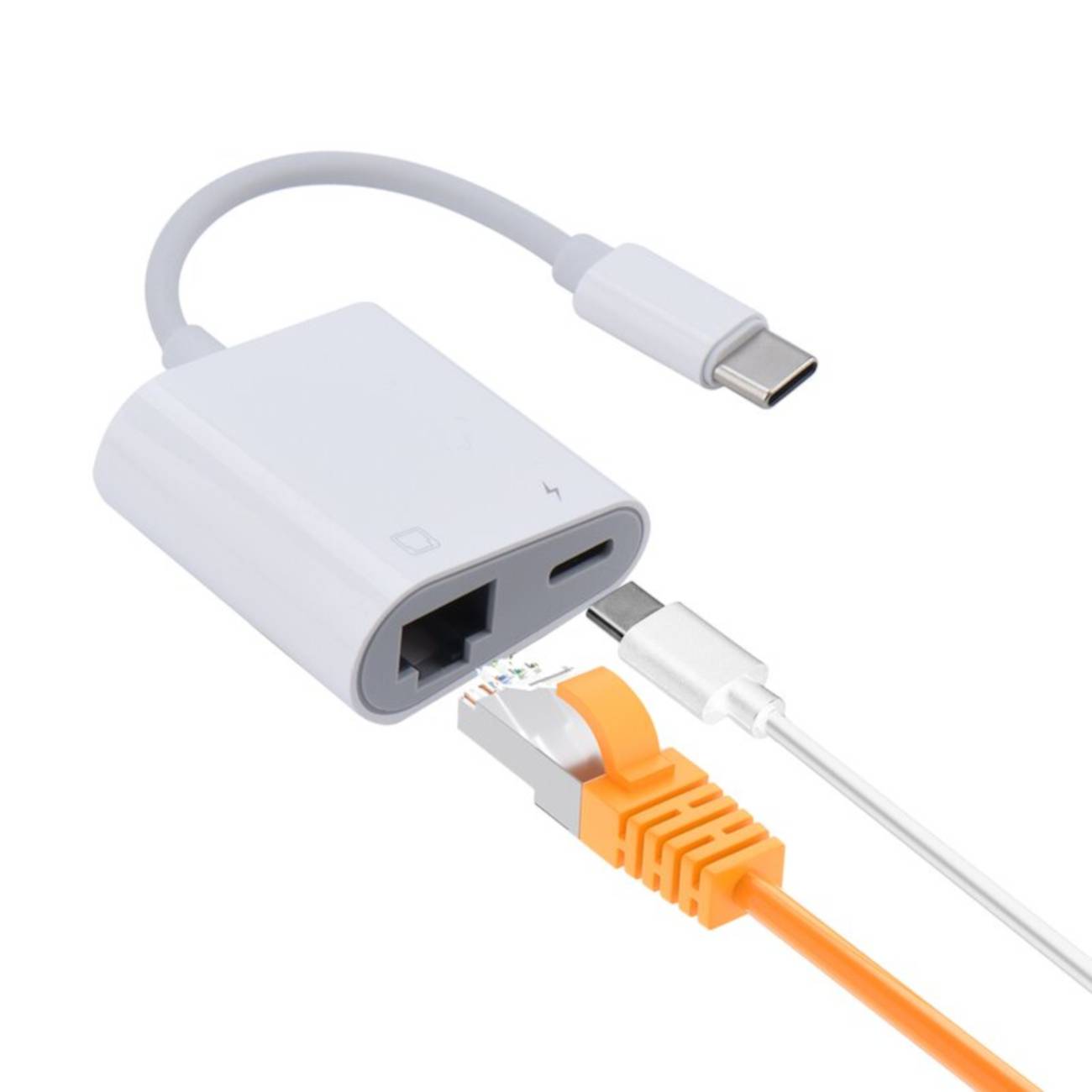 ENGELMANN USB-C auf Ethernet Adapter mit Ladefunktion