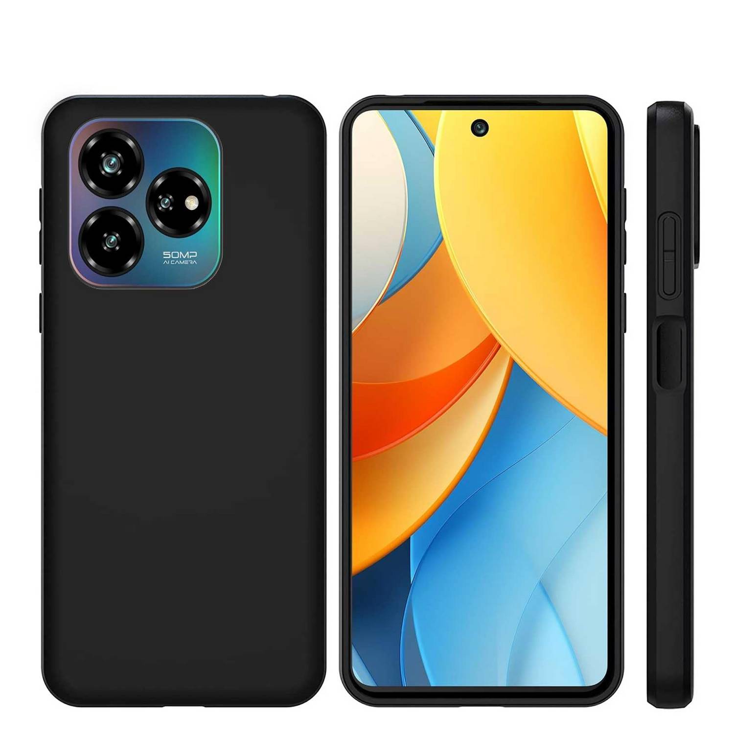 Für ZTE Blade V60 Vita / Axon 60 Lite Silikon TPU Schutz Hülle Case Flexibel Ultra dünn Schwarz