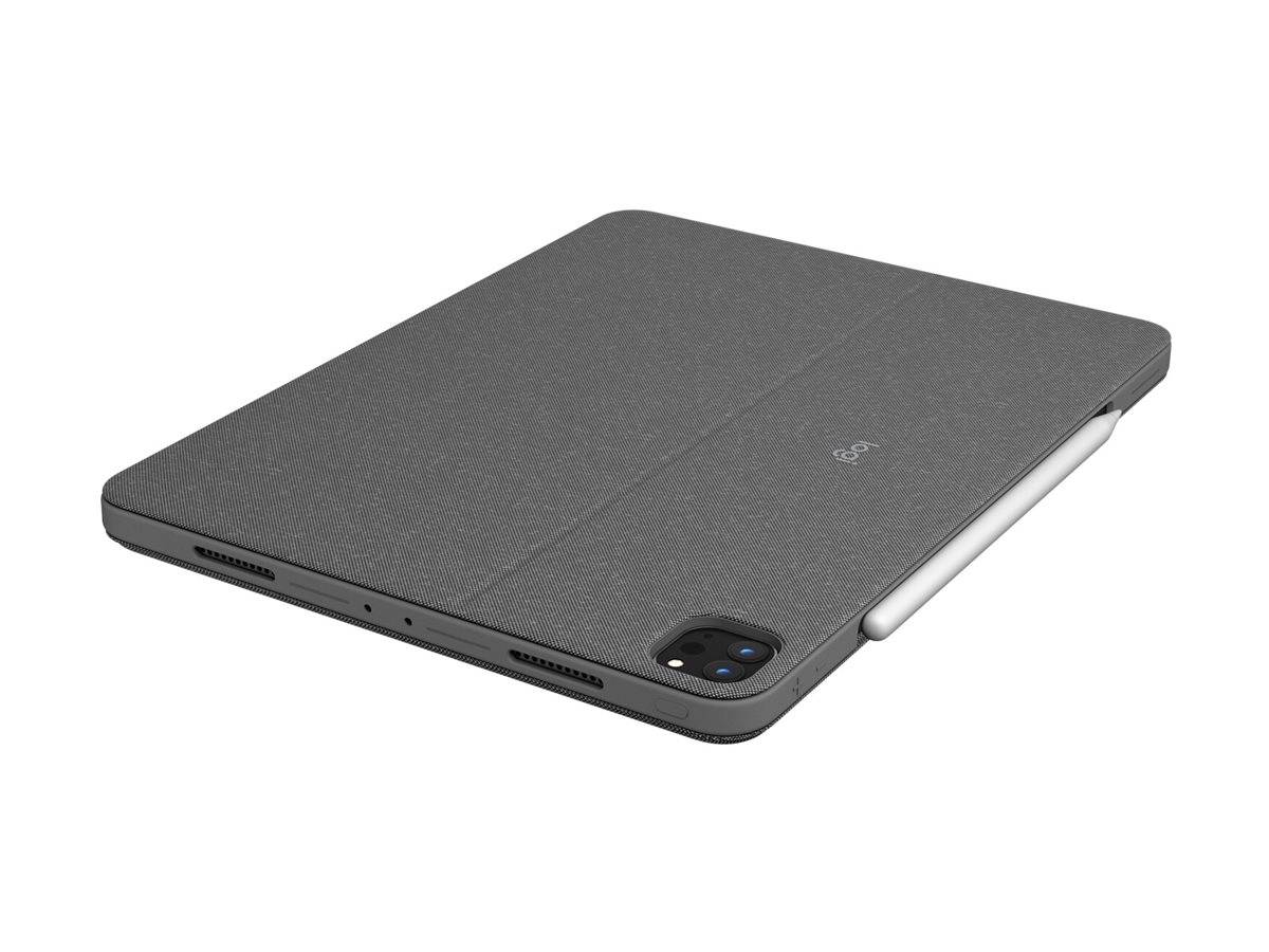 Logitech Combo Touch - Tastatur und Foliohülle - mit Trackpad - hinterleuchtet - Apple Smart connector - QWERTZ - Schwei