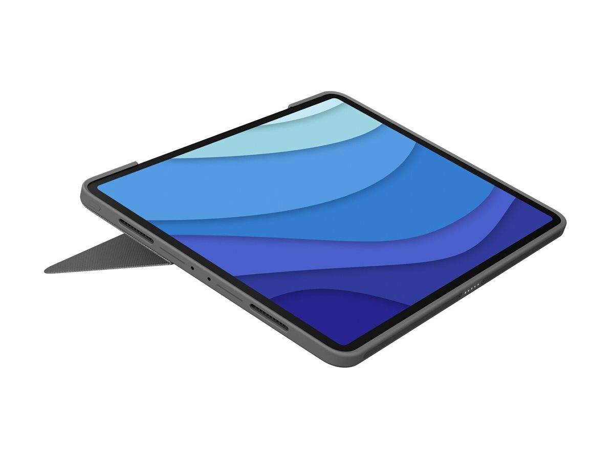 Logitech Combo Touch - Tastatur und Foliohülle - mit Trackpad - hinterleuchtet - Apple Smart connector - QWERTZ - Schwei
