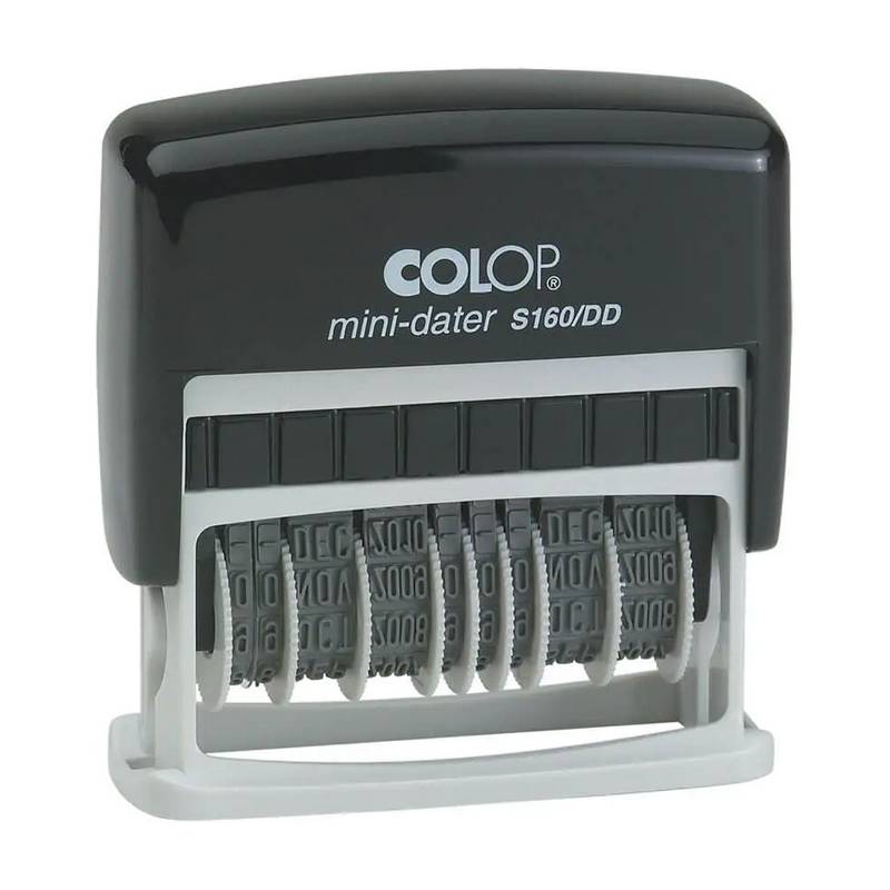 COLOP Mini Doppel-Datumstempel S160/DD, schwarz