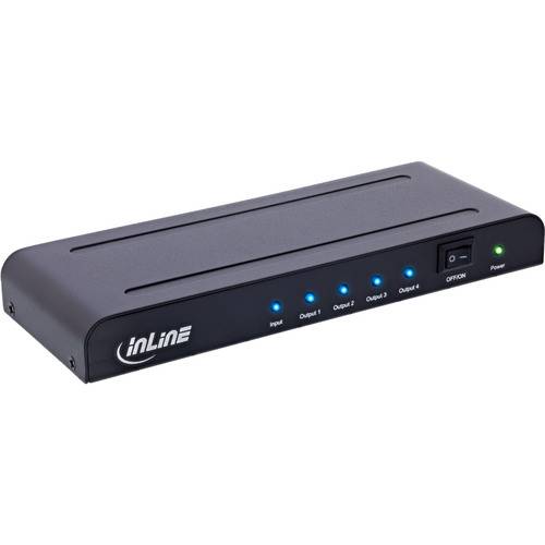 InLine® HDMI Splitter/Verteiler, 4-fach, 4K2K@60Hz kompatibel Signalsteuerung Signale verteilen / /