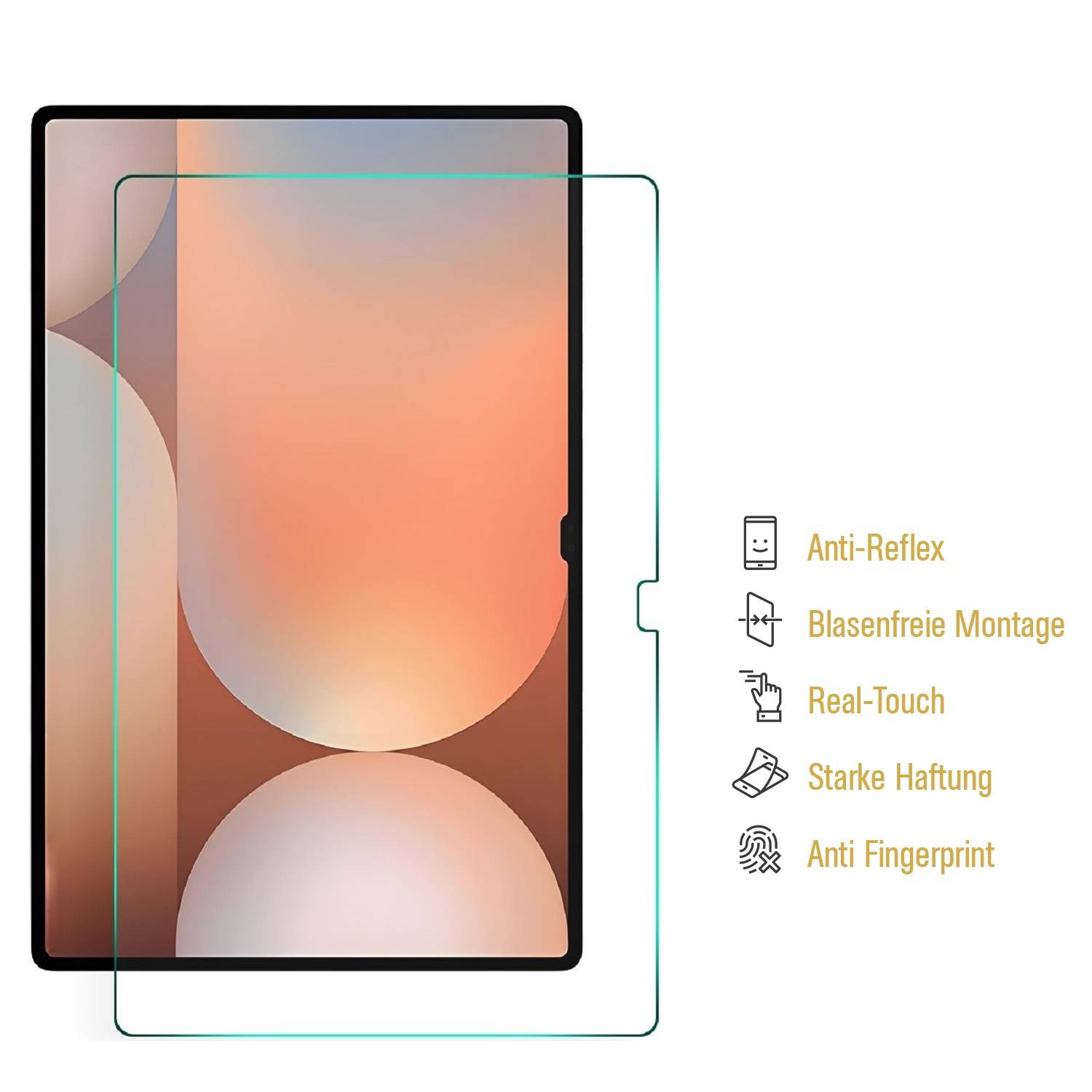 3x Schutzfolie für Samsung Galaxy Tab S10 Ultra matt Anti-Reflex Displayschutz Folie Transparent Screen-Protector