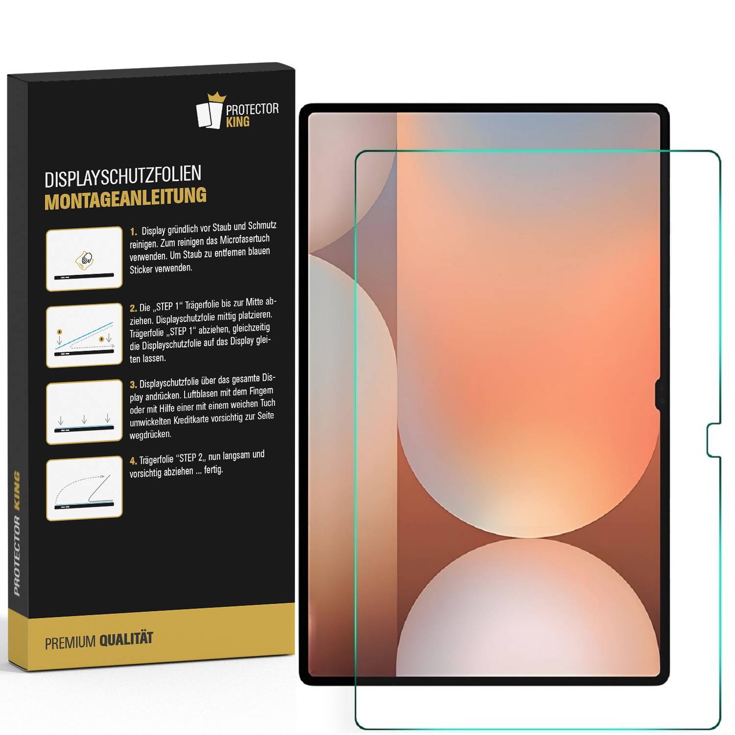 6x Schutzfolie für Samsung Galaxy Tab S10 Ultra matt Anti-Reflex Displayschutz Folie Transparent Screen-Protector