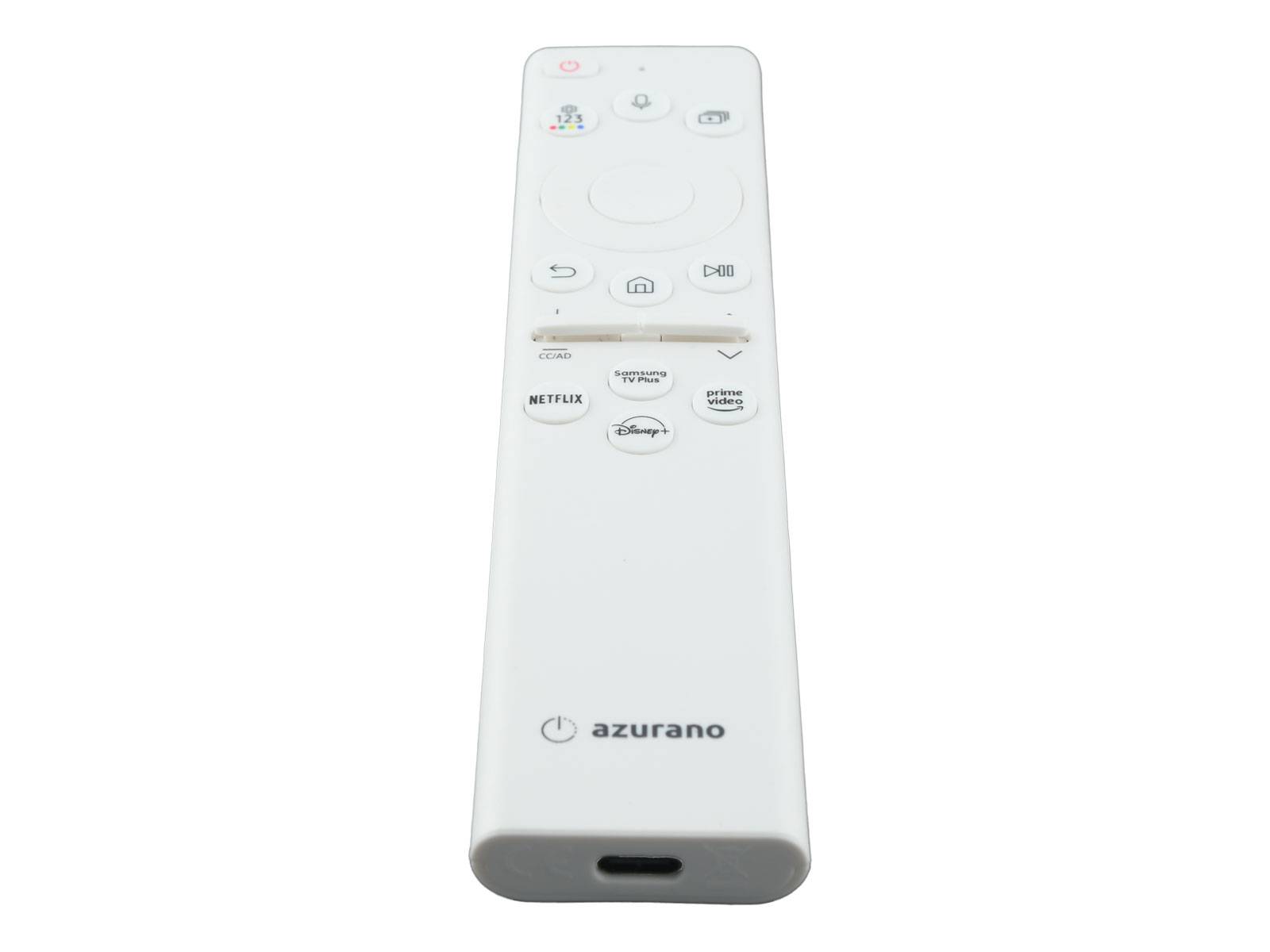 azurano Fernbedienung für SAMSUNG BN59-01391B, BN59-01391A, BN59-01385B, TM2281E - USB C / Eco Solar / Sprach