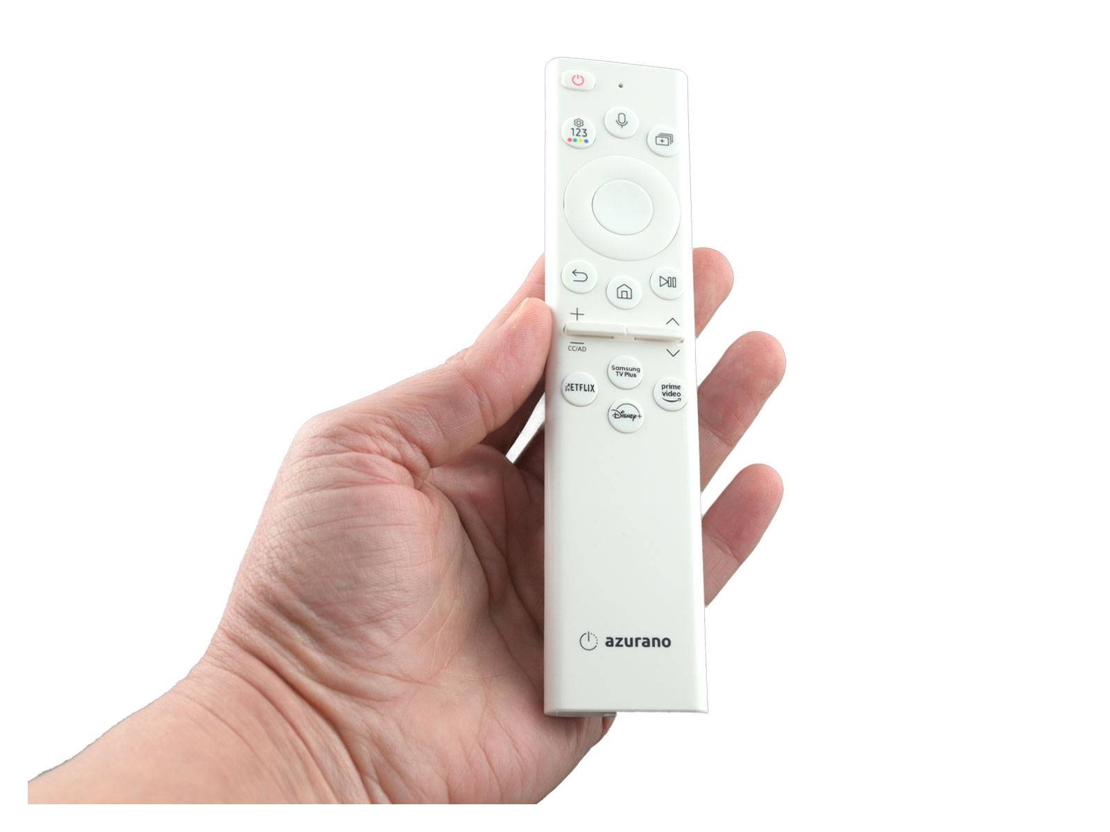 azurano Fernbedienung für SAMSUNG BN59-01391B, BN59-01391A, BN59-01385B, TM2281E - USB C / Eco Solar / Sprach