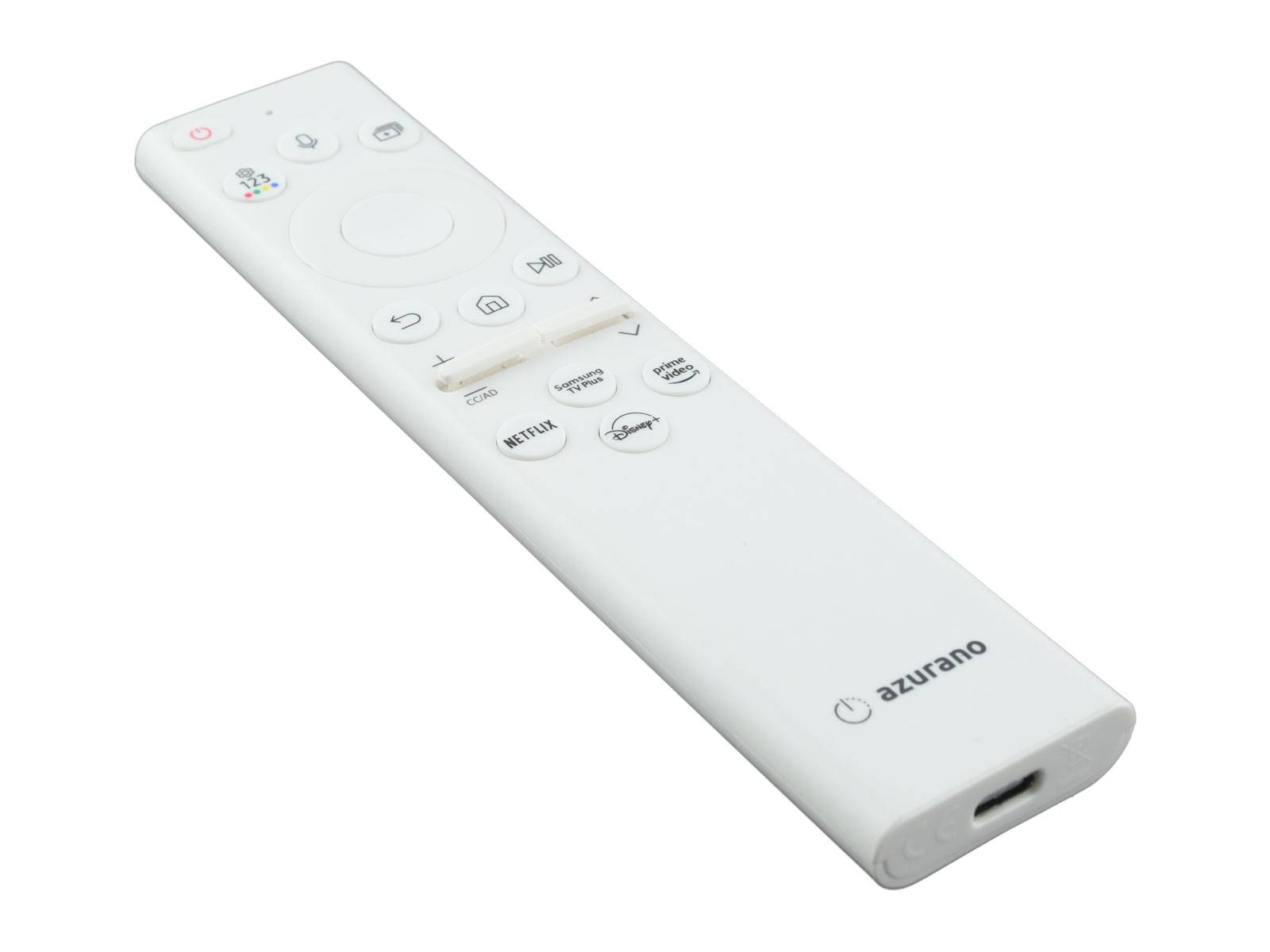 azurano Fernbedienung für SAMSUNG BN59-01391B, BN59-01391A, BN59-01385B, TM2281E - USB C / Eco Solar / Sprach