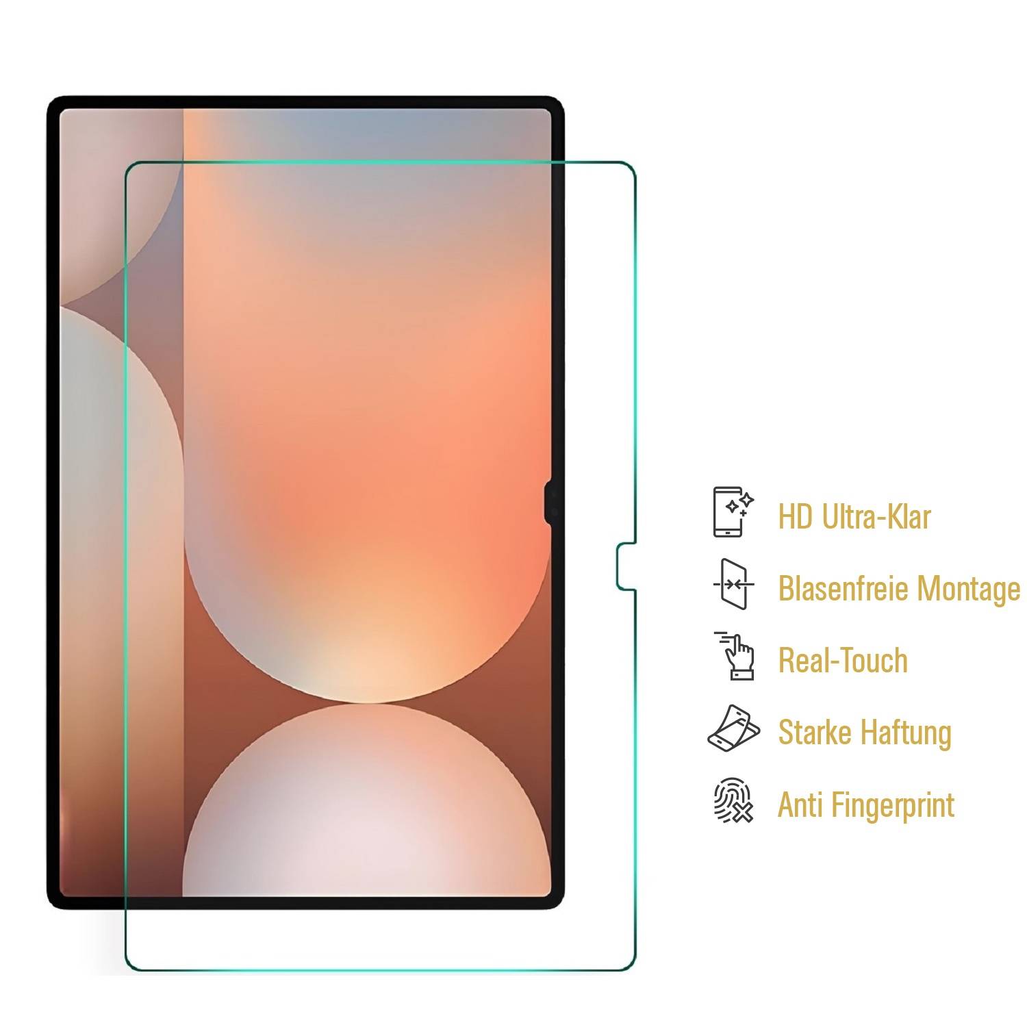 3x Schutzfolie für Samsung Galaxy Tab S10 Plus HD KLAR Displayschutz Schutzfolie Folie Transparent Screen-Protector