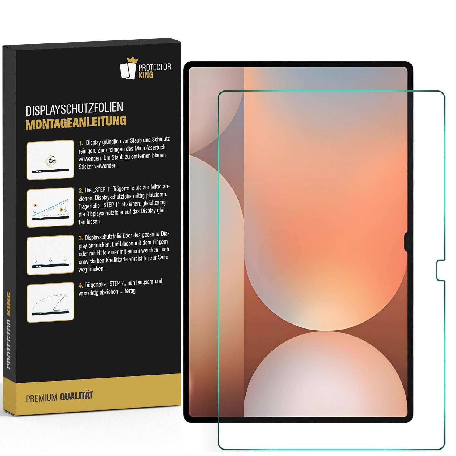 2x 9H Nano-Glass für Samsung Galaxy Tab S10 Plus HD KLAR Displayschutz Schutzglas Schutzfolie Panzerfolie Panzerglas Screen-Protector ANTI-SHOK