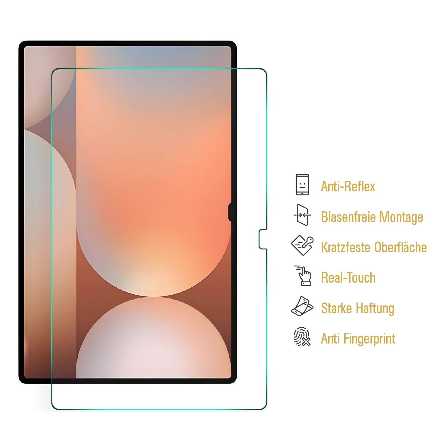 Kopie von 1x 9H Nano-Glass Samsung Galaxy Tab S10 Plus Anti-Reflex matt Panzerfolie Displayschutz Schutzglas Schutzfolie Panzerglas