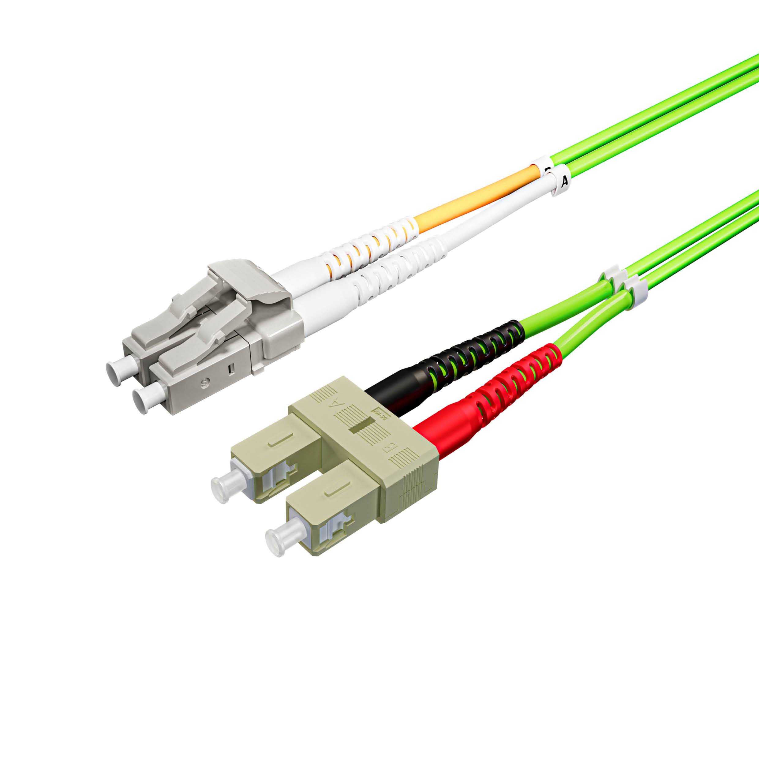 LWL Glasfaser-Duplex Patchkabel LC/SC 50/125µ OM5