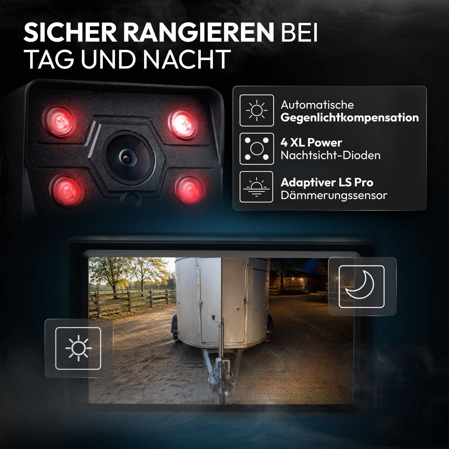 VSG24 Erweiterungs-FUNK Rückfahrkamera ELEMENT WIRED PRO HD - 23572