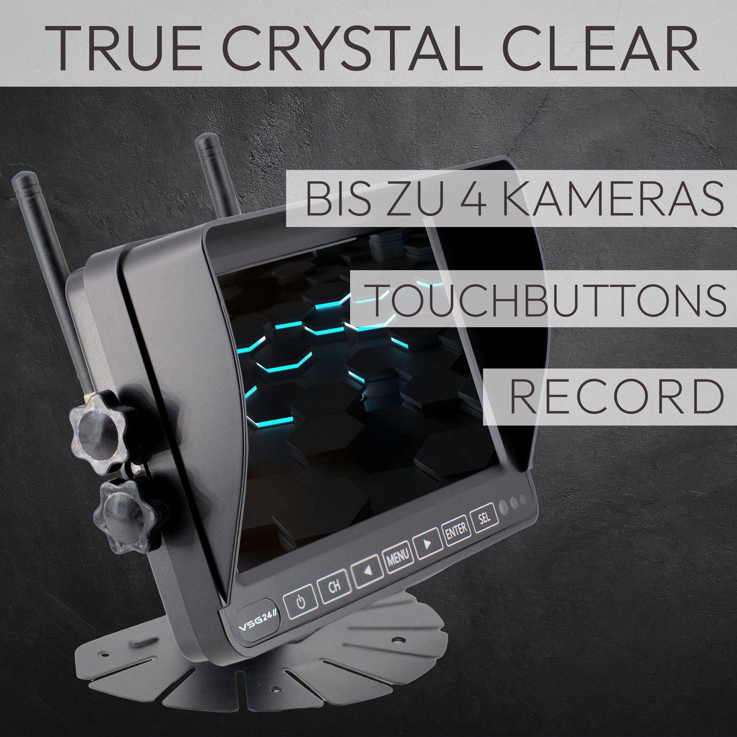 VSG24 7" FUNK-Set ELEMENT WIRED PRO HD | Wohnmobil & LKW bis 25 Meter RVS-24771