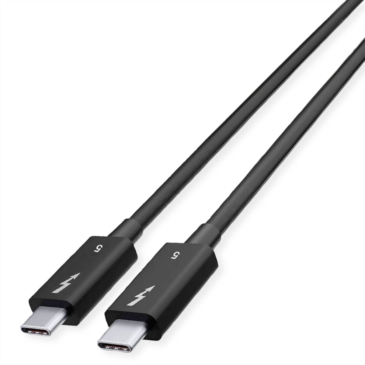 ROLINE Thunderbolt™ 5 Kabel, USB C-C, ST/ST, 8K UHD-2, 80Gbit/s, 240W, passiv, schwarz, 0,5 m