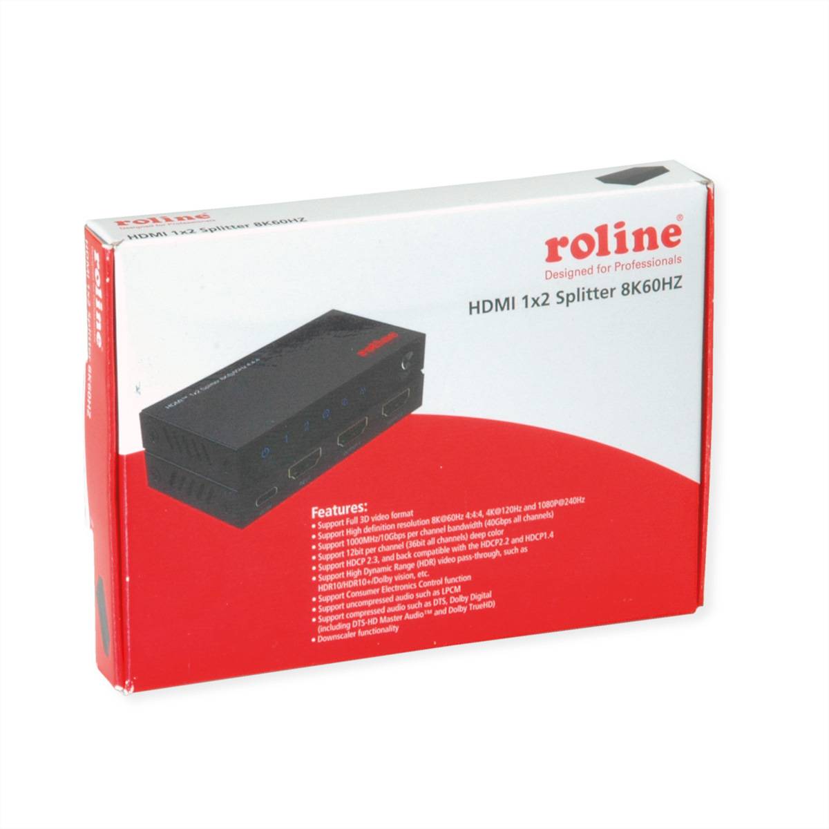 ROLINE HDMI Video-Splitter, 8K, 2fach